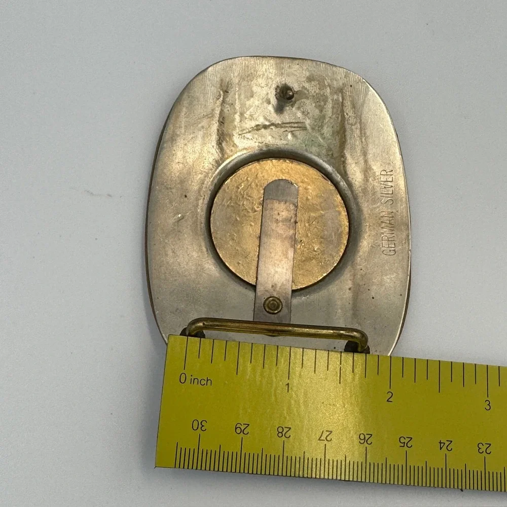 Vintage‎ German Silver Masonic 32nd Degree Scottish Rite Western Belt Buckle